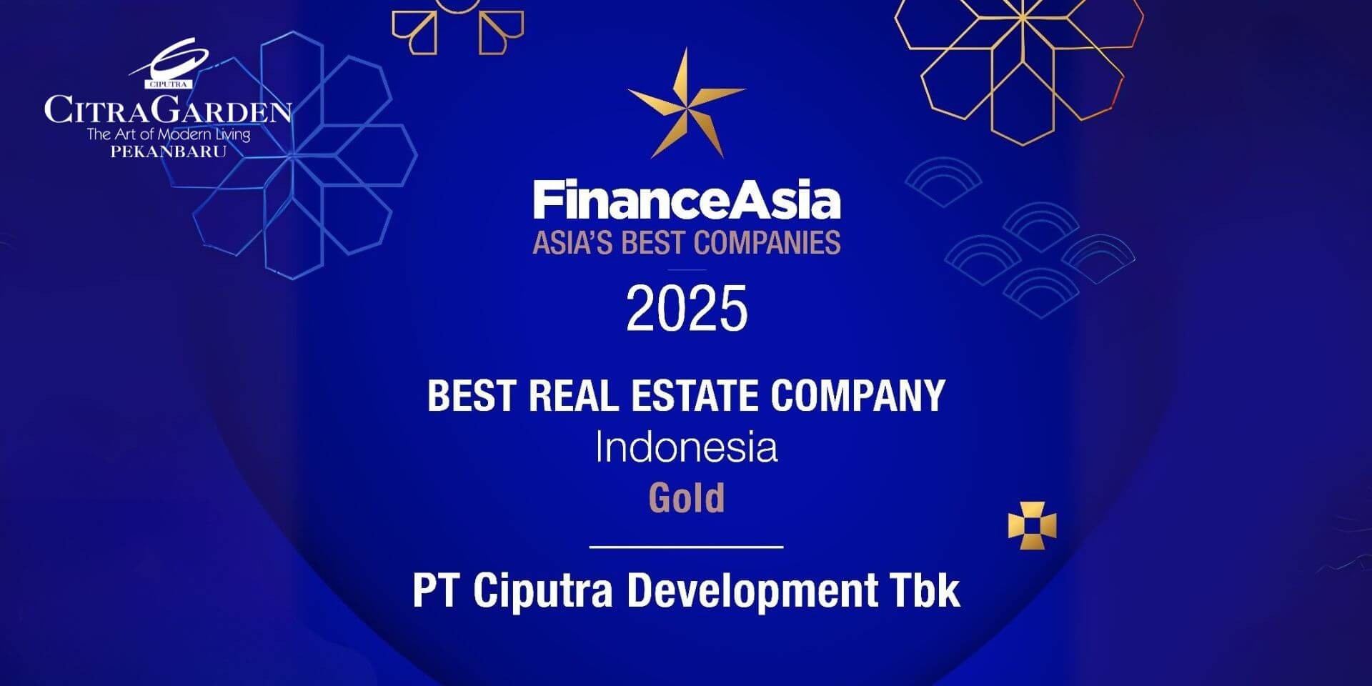 CitraGarden Pekanbaru Penghargaan FinanceAsia 2025 CitraGarden Pekanbaru Penghargaan FinanceAsia 2025